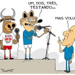 Charge do Duke | Os testes de Jardim no amistoso entre Bragantino e Cruzeiro