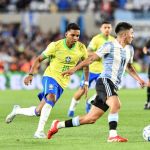 Meia da Argentina provoca Rodrygo, do Brasil, e causa alvoroço nas redes