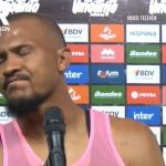 Jogador da Venezuela se emociona e fica sem palavras após pergunta sobre vaga na Copa