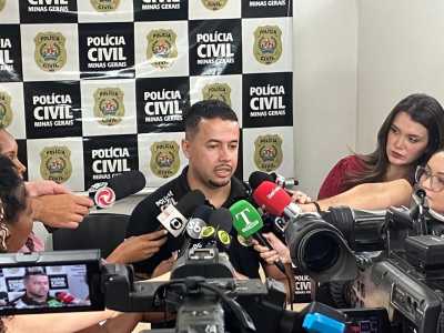 Delegado de polícia civil concede coletiva de imprensa