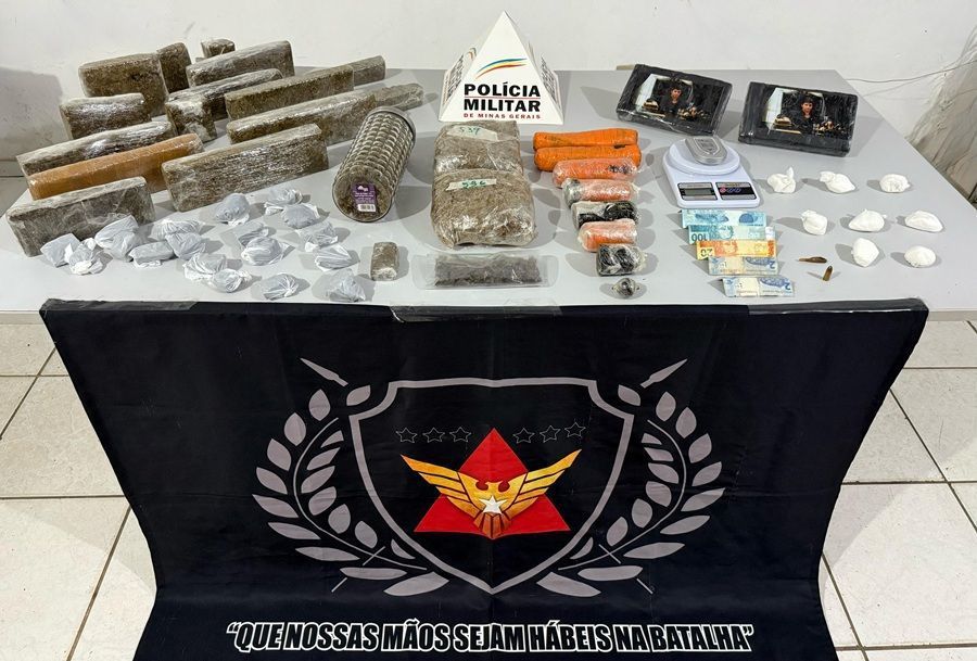 Casal é preso com quase 20 quilos de drogas em Santana do Paraíso