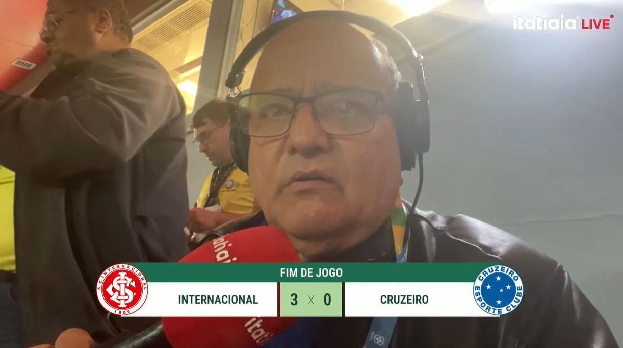 Pequetito se enfurece com arbitragem polêmica em goleada do Inter sobre o Cruzeiro
