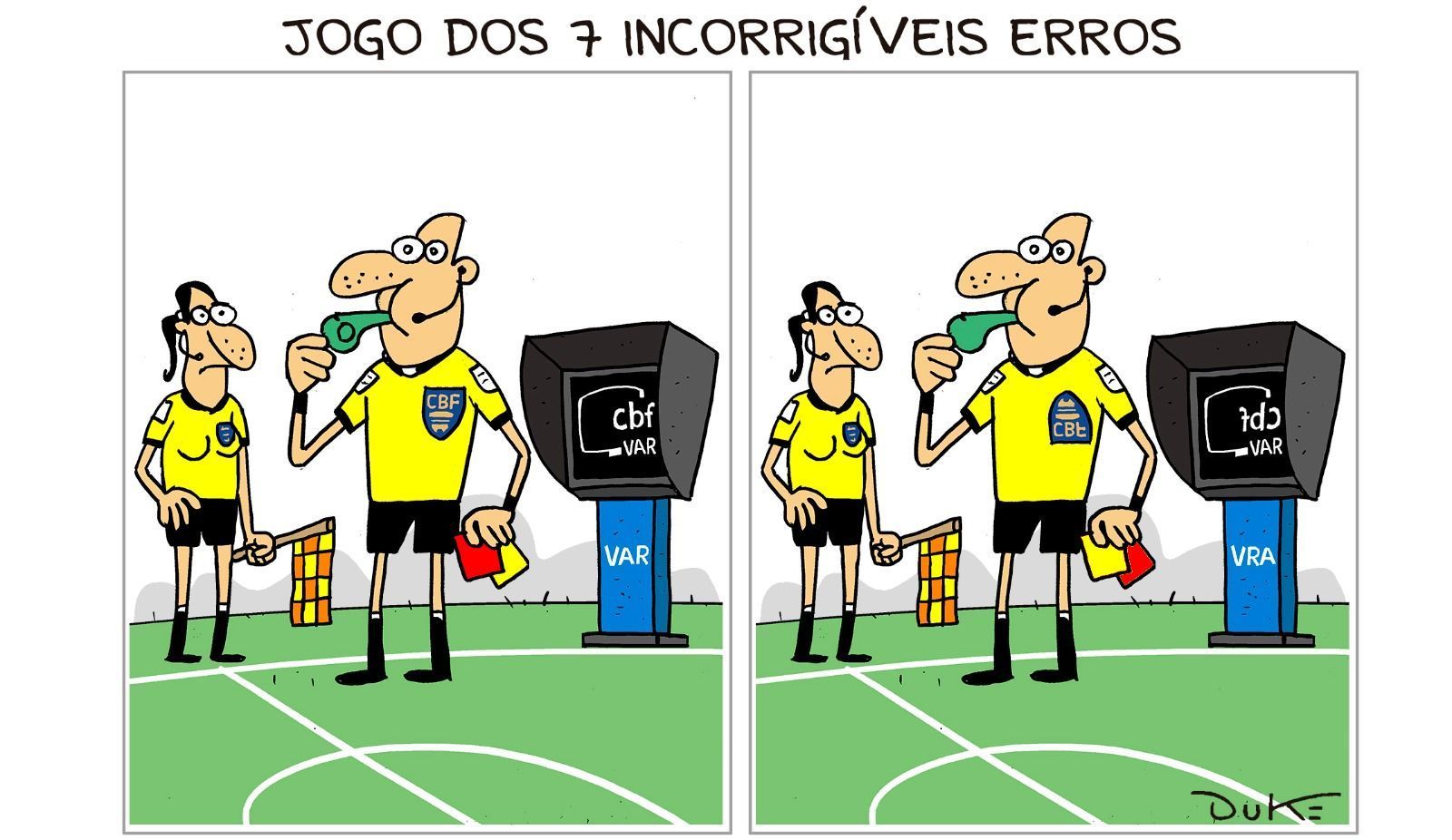 Charge do Duke | Os erros de arbitragem no Brasileirão 2025