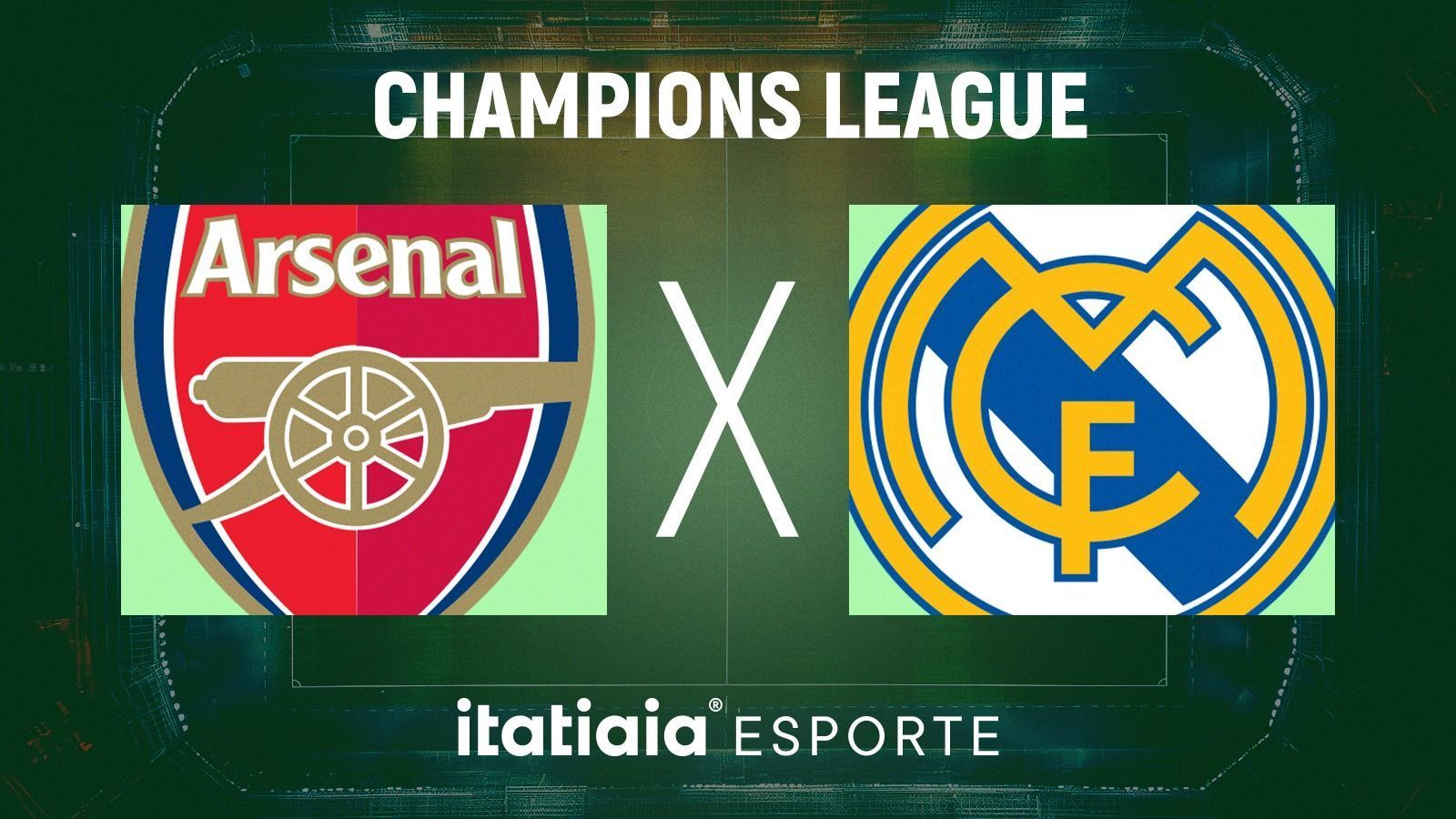 Horário e onde assistir ao vivo Arsenal x Real Madrid, pela Champions League