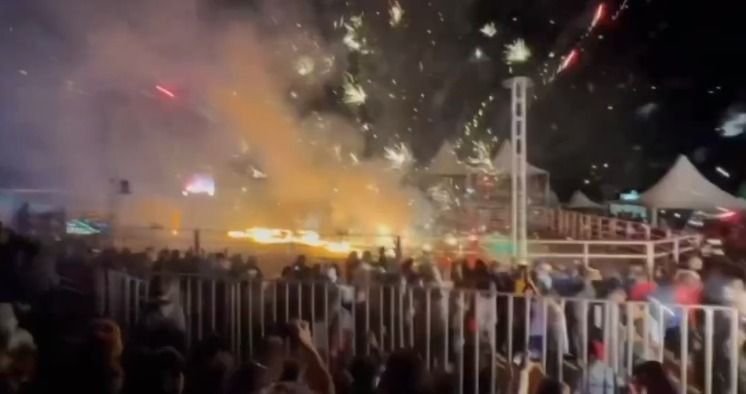 Fogos de artifício atingem público em rodeio no MT; veja vídeo