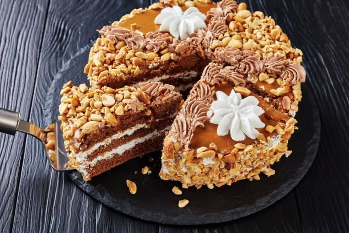 Torta de paçoca cremosa que derrete na boca
