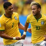 Parceiros na Seleção, Neymar e Hulk farão duelo inédito em Santos x Atlético