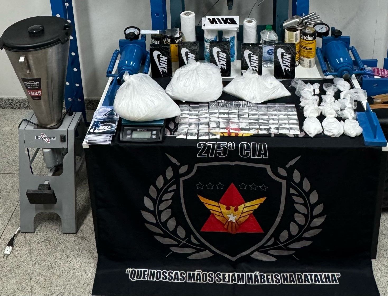 Operação Conjunta resulta em apreensão de cocaína e materiais Ilícitos em Fabriciano