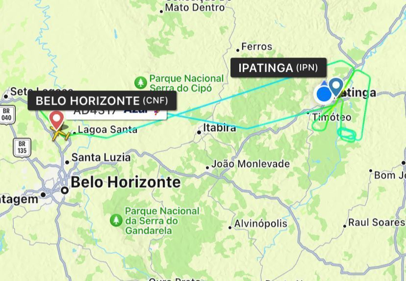 Tempo ruim impede pouso de aeronave no Aeroporto Regional Vale do Aço
