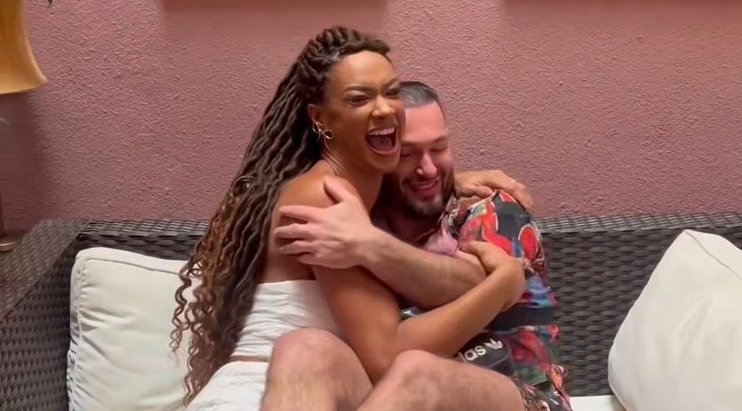 Aline reencontra Diego Hypolito após o BBB 25