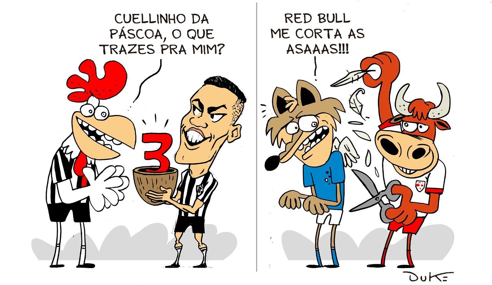 Charge do Duke | A vitória do Atlético e a derrota do Cruzeiro no Brasileirão