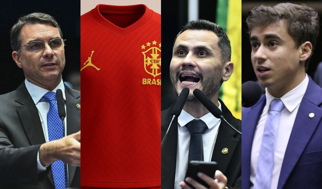 Flávio, Cleitinho e Nikolas criticam possível camisa vermelha da Seleção; entenda