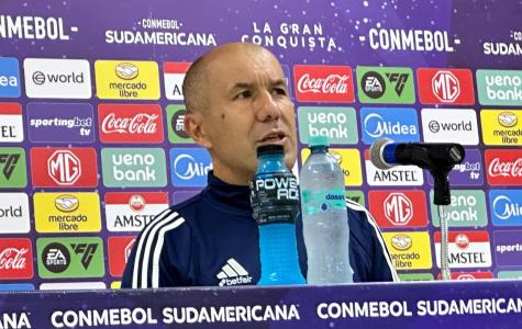 Leonardo Jardim, técnico do Cruzeiro, durante entrevista coletiva após jogo na Copa Sul-Americana