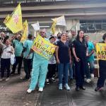 Servidores da Fhemig protestam por melhores condições de trabalho e reajuste salarial em BH