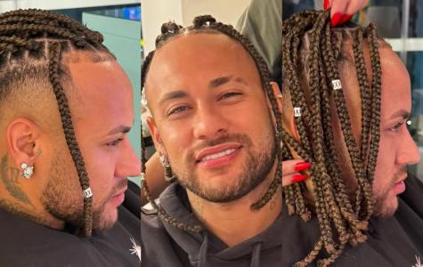 O novo penteado de Neymar, meia-atacante do Santos e da Seleção Brasileira
