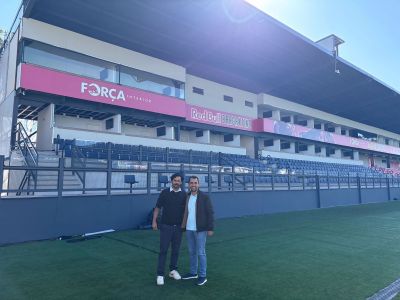 Fred Pacheco e Cristiano Pedrosa, presidente e diretor de marketing do Betim, respectivamente