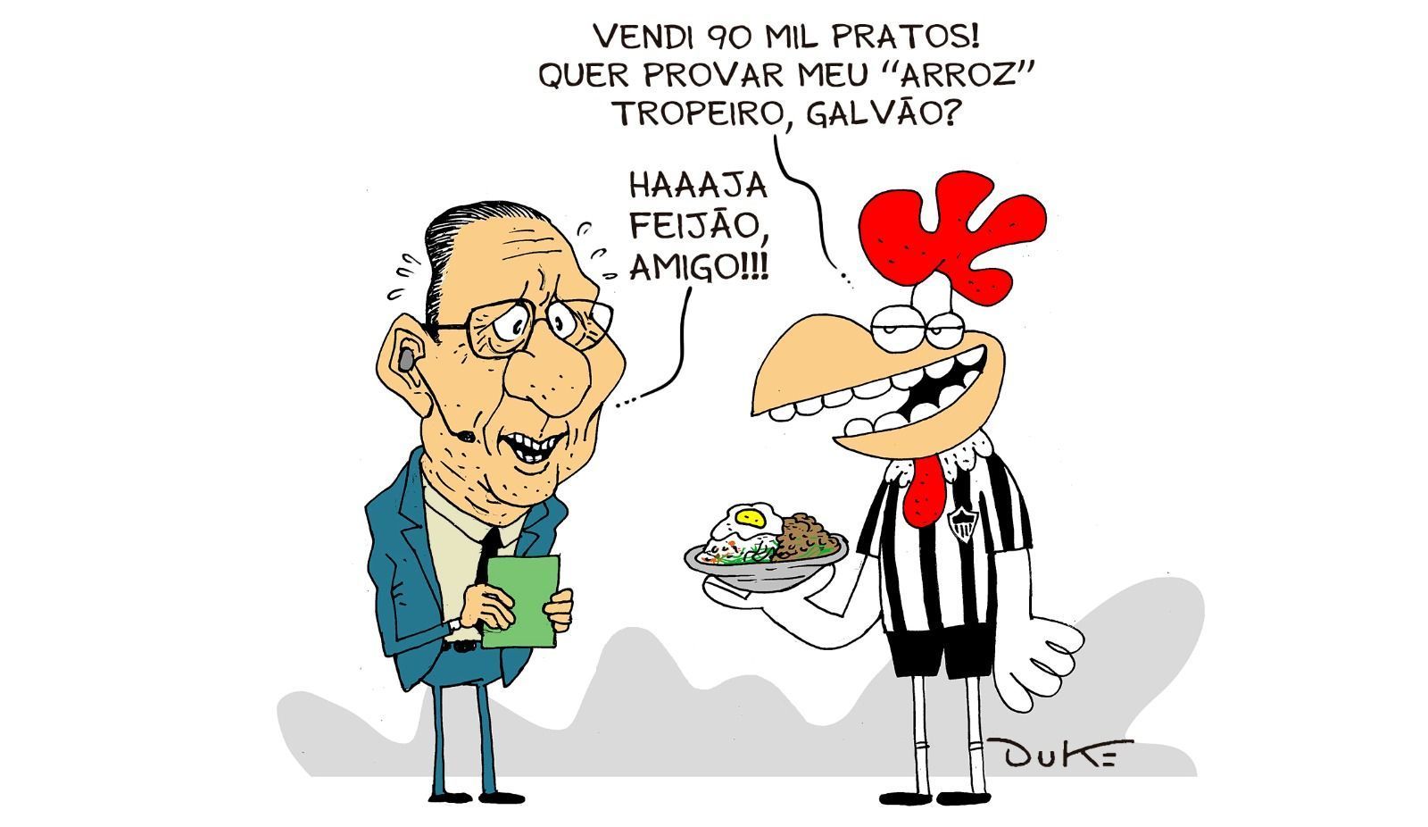 Charge do Duke | O 'arroz tropeiro' de Galvão Bueno e o lucro do Atlético na Arena MRV
