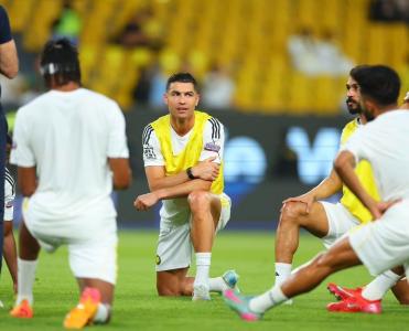 Cristiano Ronaldo durante treinamento pelo Al-Nassr