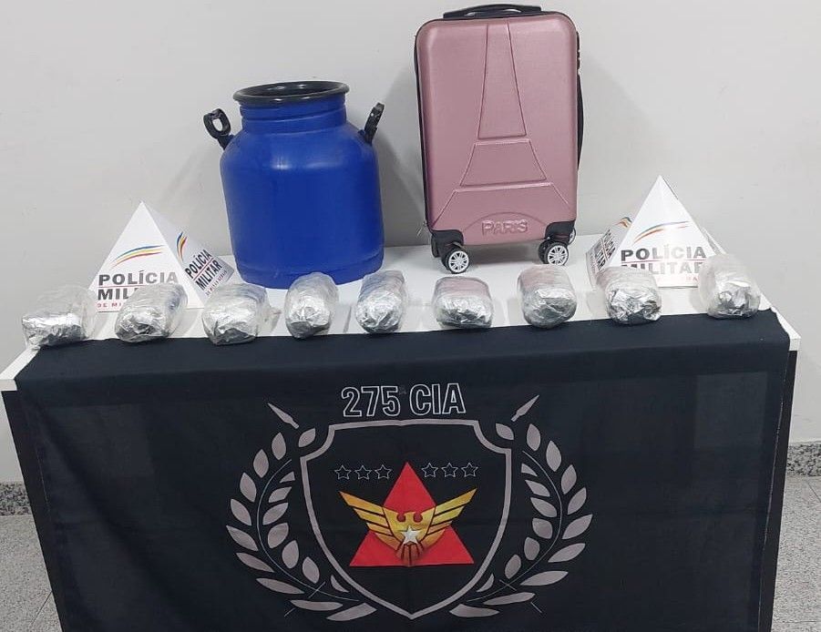 Morador de Fabriciano é preso ao receber uma mala com 10 quilos de skank