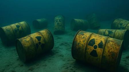 Barris de resíduos tóxicos no oceano