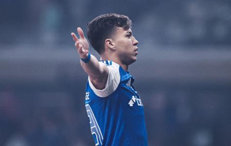 Kaio Jorge durante a partida entre Cruzeiro e Palmeiras, pela Série A do Campeonato Brasileiro