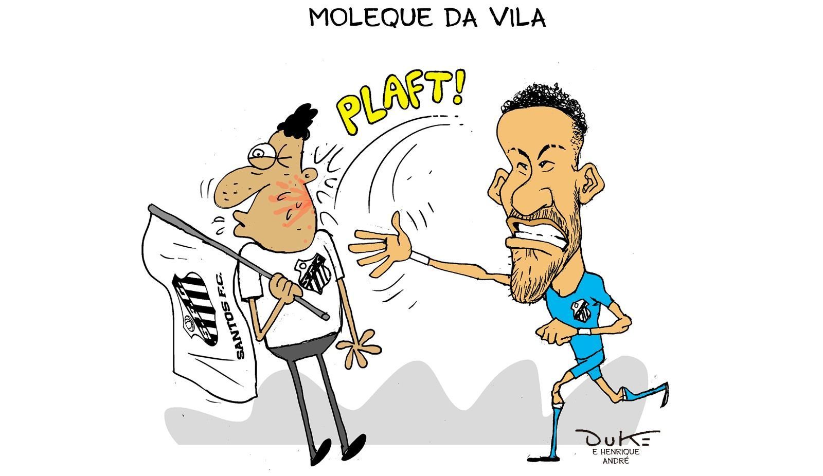 Charge do Duke | O gol de mão de Neymar contra o Botafogo