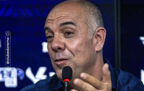 Marcos Braz durante apresentação como novo executivo de futebol do Remo