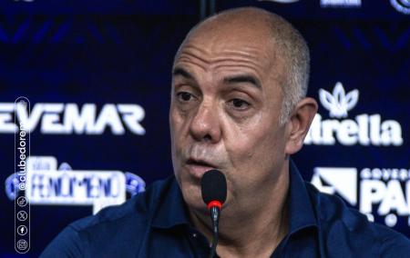 Marcos Braz durante apresentação como executivo do Remo