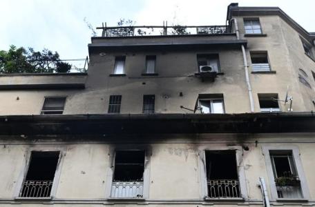 Fachada de prédio onde brasileira pulou na Itália
