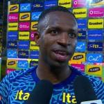 Vini Jr exalta Ancelotti e pede união após empate do Brasil