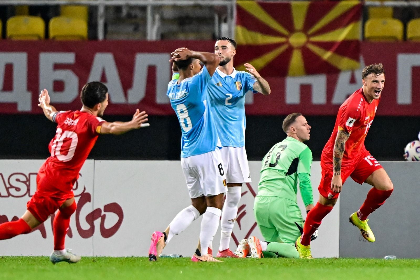 Bélgica sofre gol no fim e apenas empata contra Macedônia do Norte pelas Eliminatórias