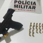 Homem é preso por porte ilegal de arma de fogo após perseguição em Açucena