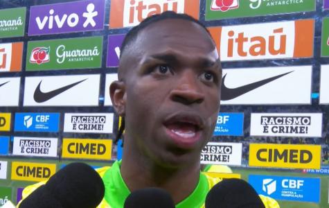 Vini Jr. marcou o gol da vitória do Brasil sobre Paraguai