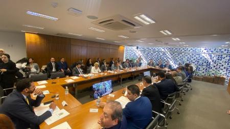 Reunião com a bancada mineira foi conduzida na sala de líderes, na Câmara dos Deputados