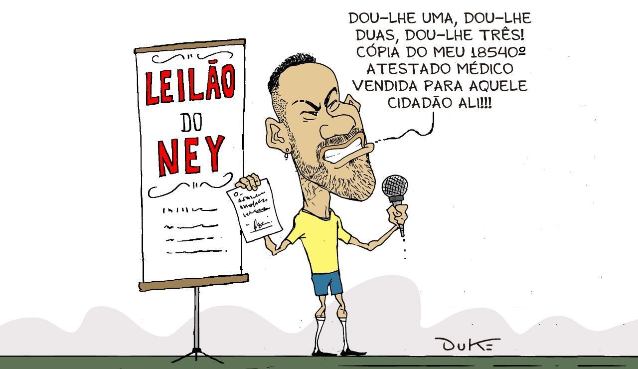 Charge do Duke | O leilão organizado por Neymar
