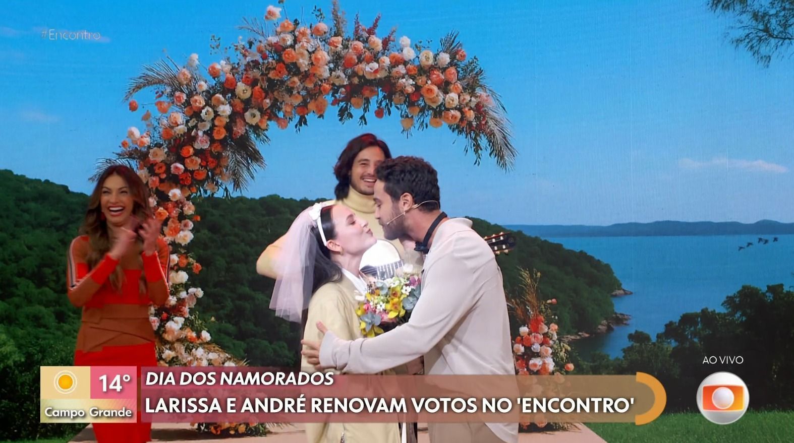 Após três casamentos, Larissa Manoela renova votos ao vivo no Dia dos Namorados: ‘Te escolho’
