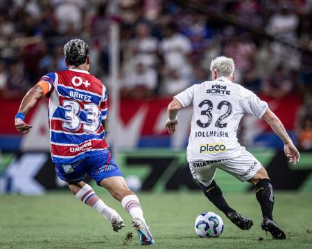 Rollheiser marcou o gol da vitória do Santos contra o Fortaleza