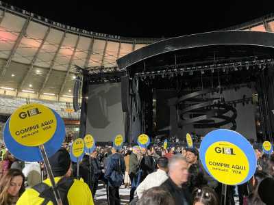Palco do show de Gilberto Gil no Estádio Mineirão, em Belo Horizonte