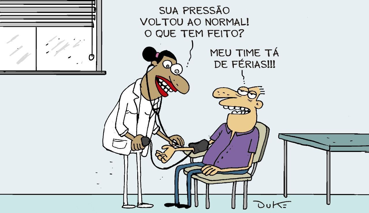 Charge do Duke | Férias para o torcedor no futebol brasileiro