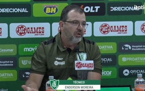 Enderson Moreira concedeu entrevista coletiva pós-jogo de América 1x1 Criciúma pela Série B