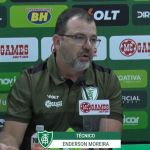 Enderson Moreira lamenta dificuldades do América e elogia Criciúma após empate