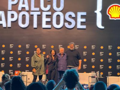 Carolina Sanches, Juliana Capelini, Pedro Bandeira e Luca Paiva Mello em conversa na Bienal do Livro Rio 2025
