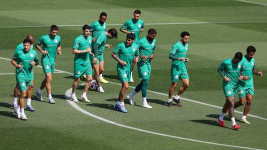 Elenco do Palmeiras treinou neste sábado, em Greensboro, nos Estados Unidos