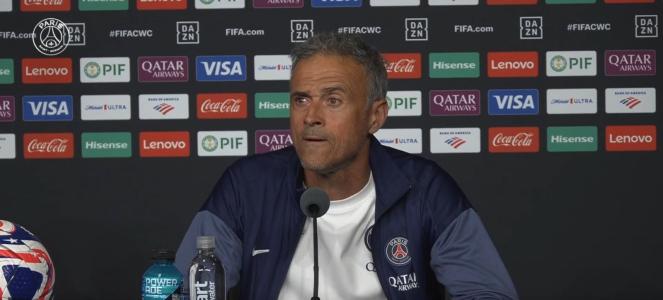Luis Enrique, técnico do PSG, em entrevista coletiva antes de jogo pelo Mundial de Clubes