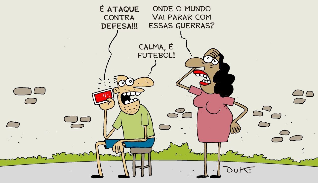 Charge do Duke | O futebol em meio às guerras ao redor do mundo