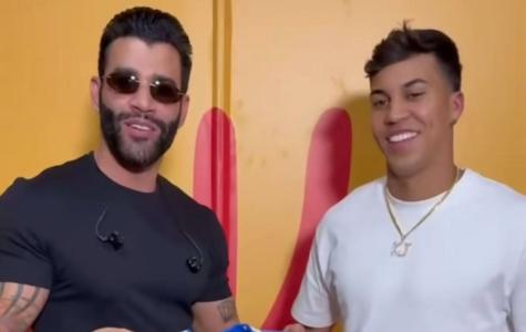 Gusttavo Lima ao lado de Kaio Jorge, do Cruzeiro