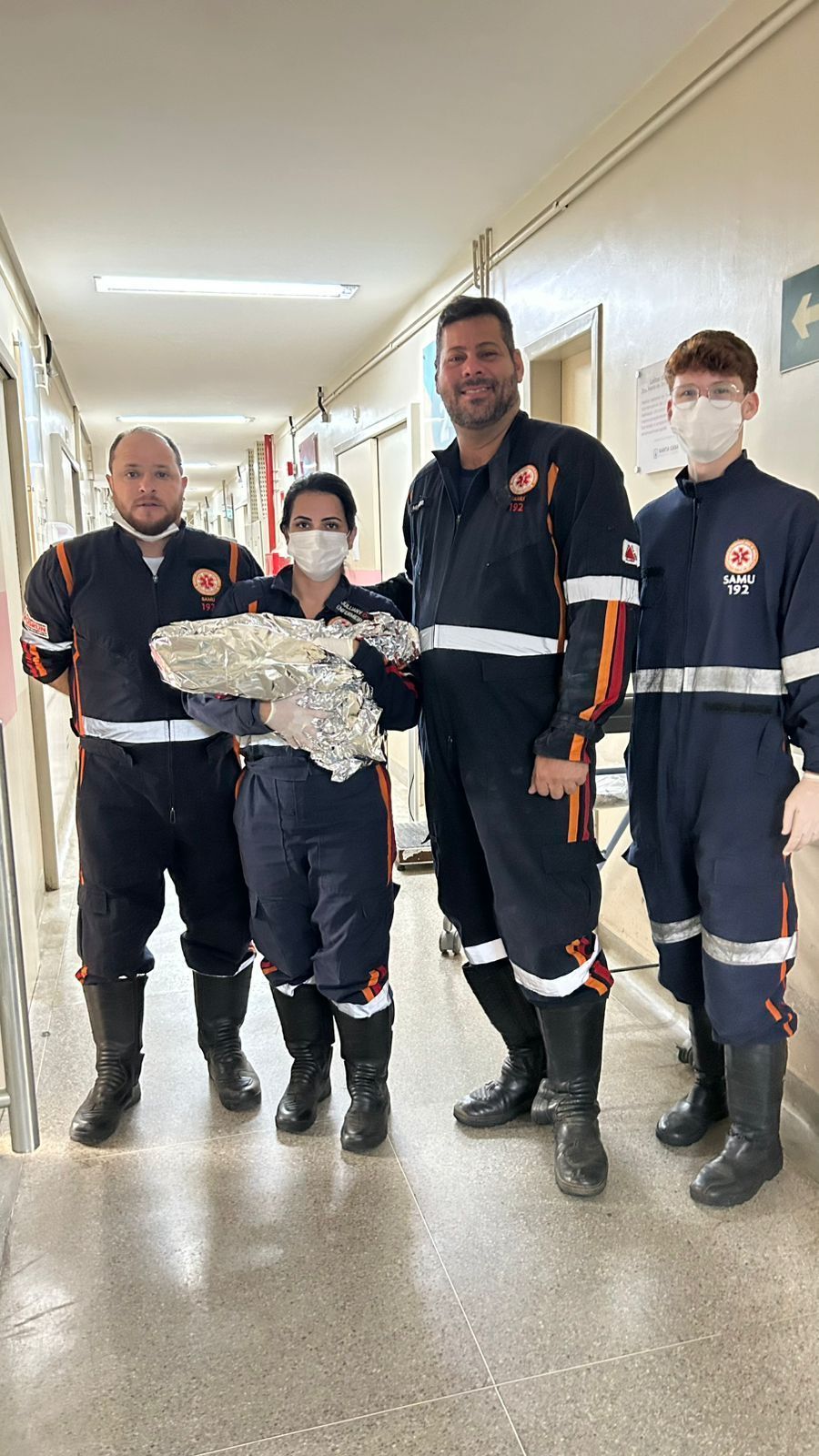 Bebê nasce em parada cardiorrespiratória e é salvo por equipe do SAMU