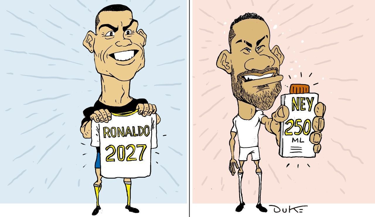Charge do Duke | A renovação de Cristiano Ronaldo, e a linha de bebidas de Neymar