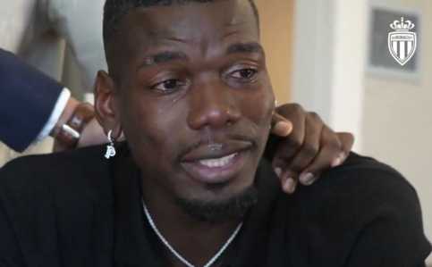 De volta ao futebol, Pogba vai às lágrimas após assinar com o Monaco