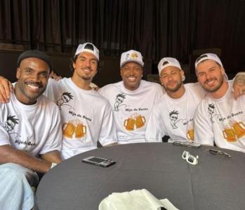 Rafael Zulu, Gabriel Medina, Thiaguinho, Neymar e Bruninho